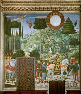 The Journey of the Magi to Bethlehem, the back wall of the chapel, c.1460